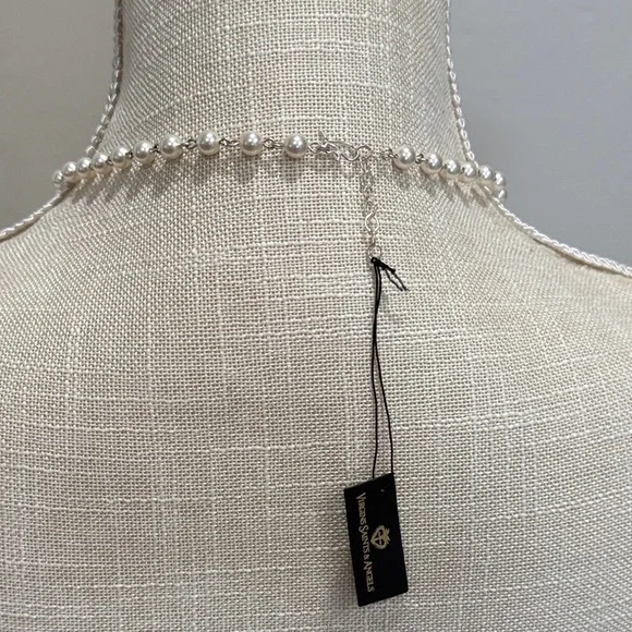 VSA PEARL BEADED WRAP NECKLACE 6MM PEARLS CREAM - NWT - Picture 3 of 11